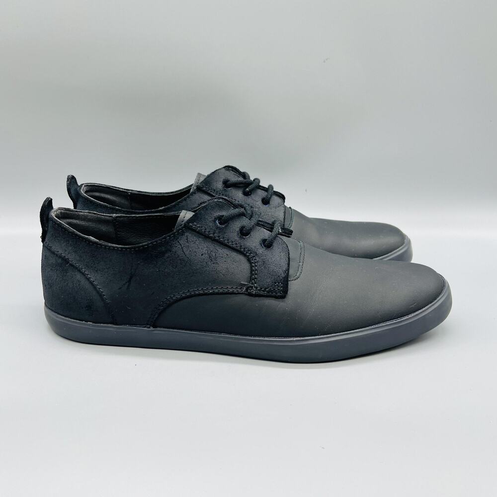 Camper Shoes Men 10 Black Leather Lace Up Walking Casual Low Top Sneaker Comfort